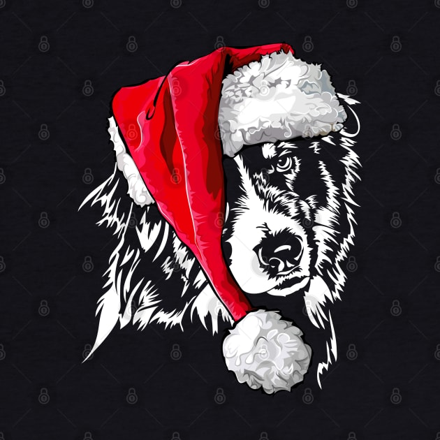 Santa Australian Shepherd Christmas dog Aussie mom by wilsigns